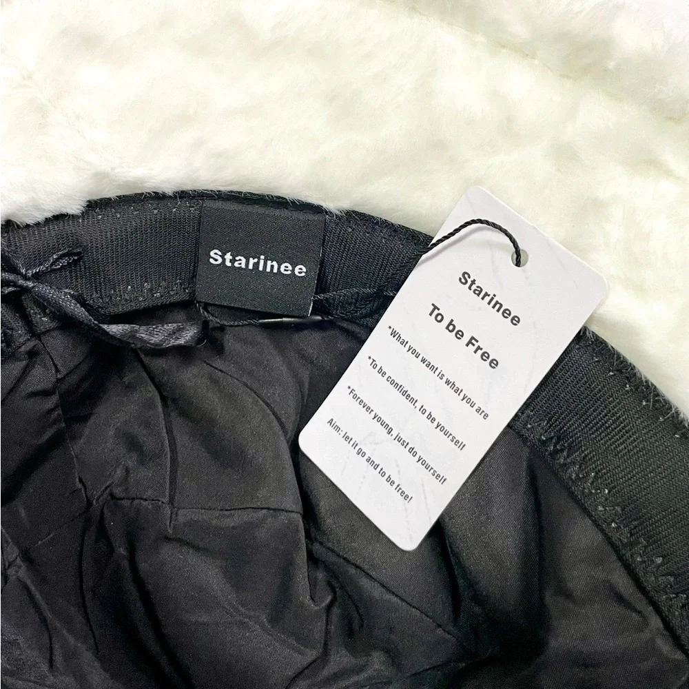 NWT Starinee White Faux Fur Bucket Hat